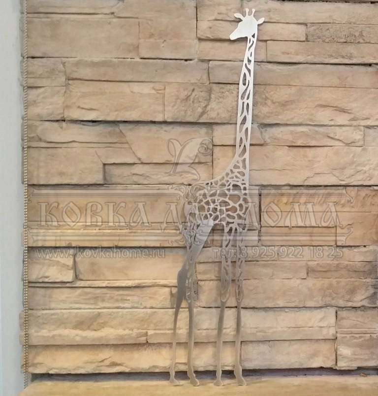 Жирафа. Бумажная глина, проволока, битумные краски. Высота 0,65 м | Пикабу